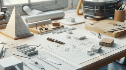 CuttingEdge Industrial Design Workspace 3D Printer Prototypes and Creative Chaos