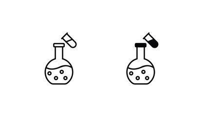 Research Lab icon design with white background stock illustration