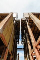 Giant boiler in an iron & steel factory
