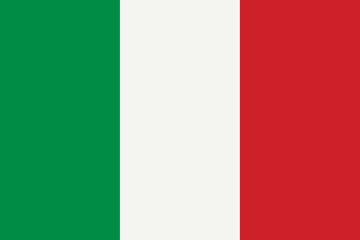 Official national flag of Italy. Vector illustration