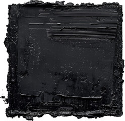Fototapeta premium Bold Simplicity: A Flat Solid Black Rectangle Painted with a Stiff Brush