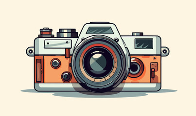 photocamera vector flat minimalistic isolated illustration