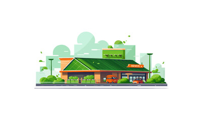 Naklejka premium Supermarket vector flat minimalistic isolated illustration