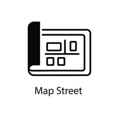 Map Street vector icon