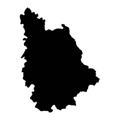 Vienne department map, administrative division of France. Vector illustration.