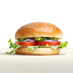 hamburger isolated on white background