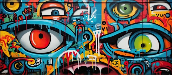 Detailed close-up image of graffiti texture with copy space image.