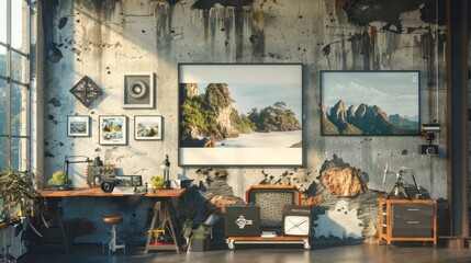 Wilderness Wanderlust Inspiring Outdoor Photography Studio with Nature Prints Cameras and Drones