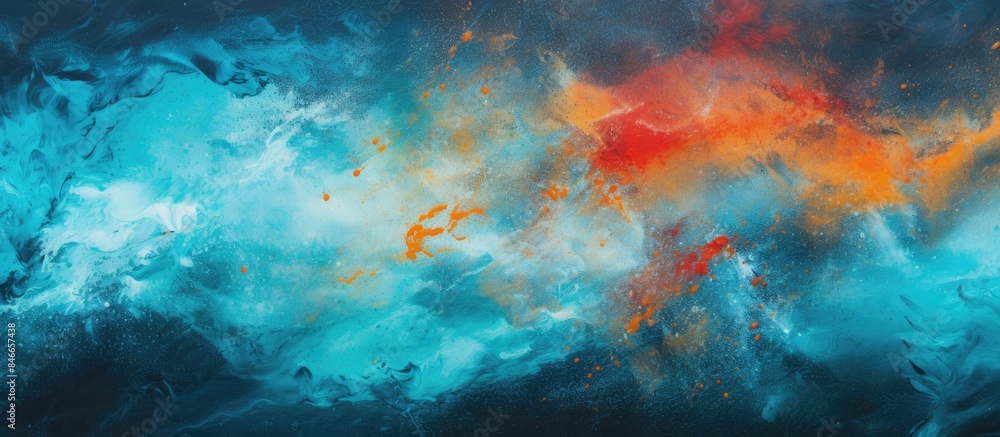 Poster Closeup texture background with abstract spray paint design, ideal for copy space image.