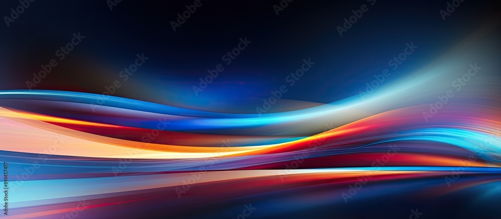 Aufkleber blurry colorful motion lights in abstract graphic design with copy space image.