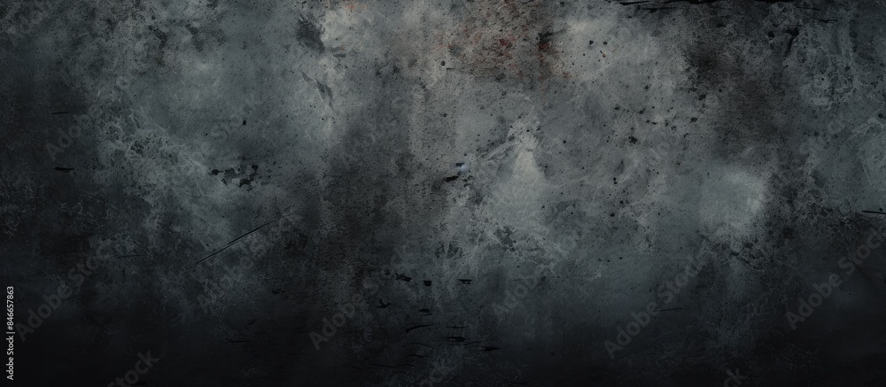 Poster vintage web banner or wallpaper with a gloomy, textured rough dark surface resembling an abstract gr