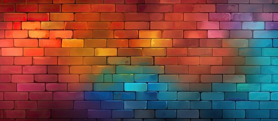 Background showing a brick wall with various colored paint and space for copying images.