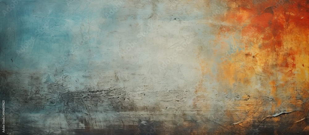 Poster a weathered wall with faded paint creates an artistic backdrop for your copy space image.