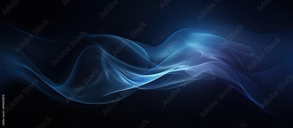 Poster dark blue and black blurred background with copy space image.