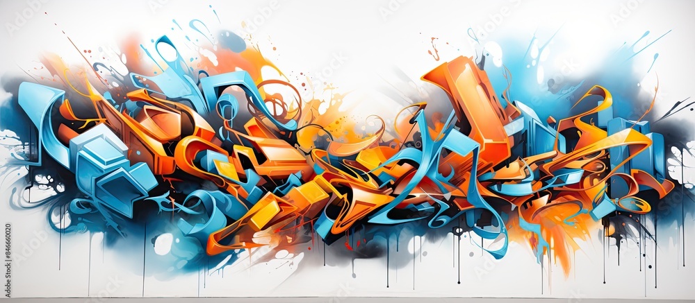 Poster graffiti street art culture with spray paint creating an abstract concept with a copy space image.