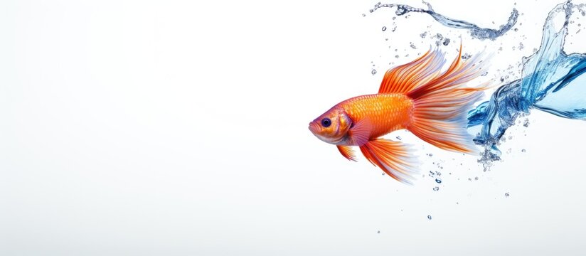 Catla Fish displayed on a stunning white background with copy space image.