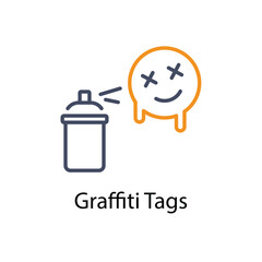 Graffiti Tags vector icon