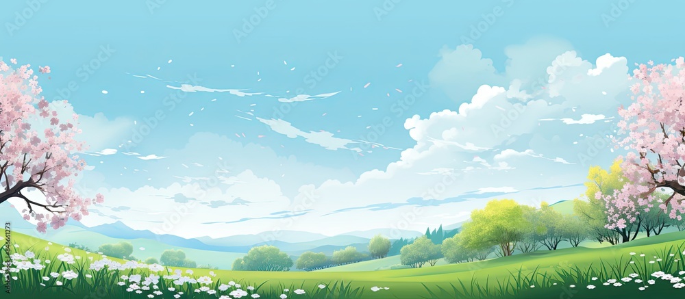 Leinwandbilder spring background with copy space image available.