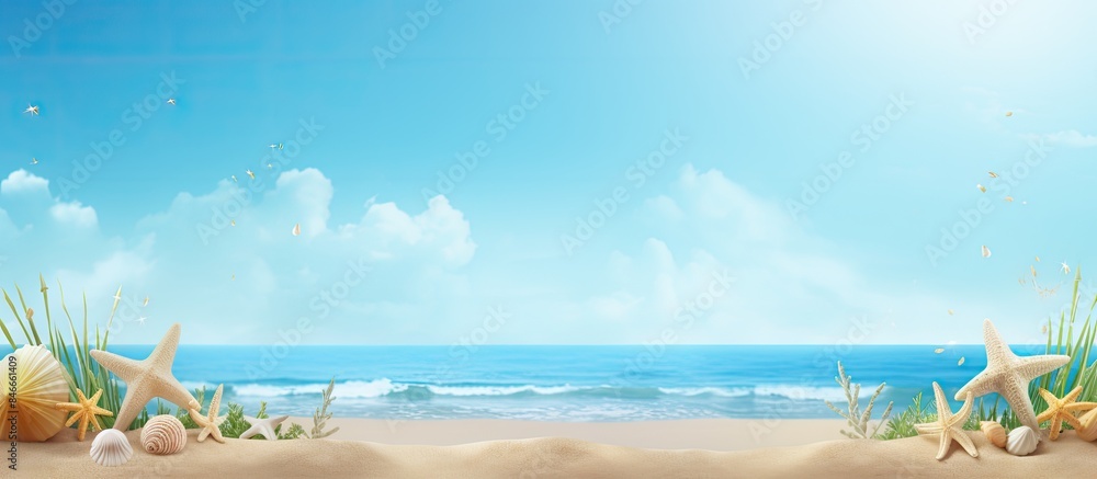 Aufkleber Background image for summer with space for text. with copy space image. Place for adding text or design