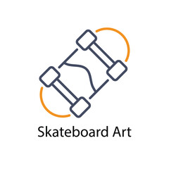Skateboard Art vector icon