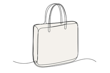 Doodle Line Art Bag Illustration. Silhouette Outline Bag Diplomat Case Symbol Contour Hand Drawn Curve Bag Line Decoration. Editable Vector Thin Stroke Sketch Drawing.	
