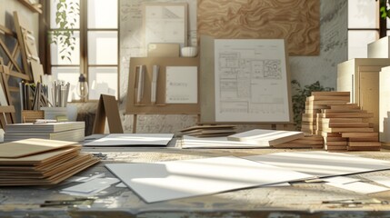 Green Architect's Workspace Sustainable Design EcoFriendly Materials and FutureForward Plans