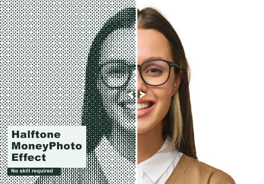 Halftone Money Photo Effect