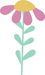 symbol, sticker, picture flower pink daisy background for collage