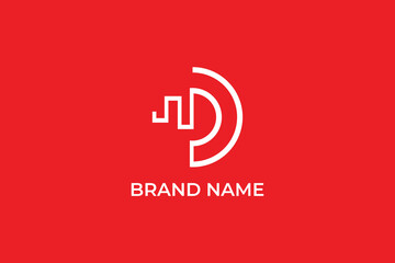 letter C iconic logo, letter C and signals logo, letter C digital signal logo, letter C wave logo, letter C satellite signals logo, logomark