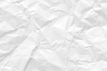 Naklejka premium White crumpled recycled paper texture as background