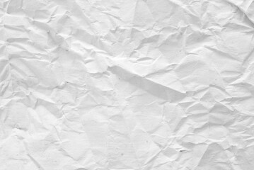 White crumpled paper texture  as background