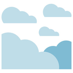 Fototapeta premium cloudy flat icon