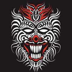 Fototapeta premium tribal vector clown isolated