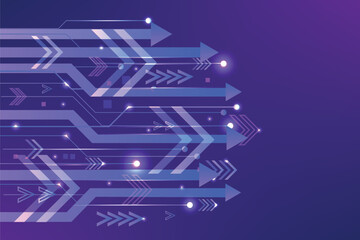 Abstract arrow direction. Technology background
