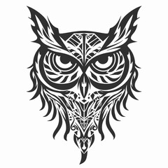 Owl Tribal Illustration