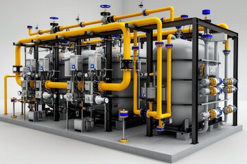 Fototapeta premium Complete set of pressure vessel equipment