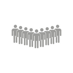 Flat illustration. Avatar, user profile, gender neutral silhouette. Nine men gray icon. Suitable for social media profiles, screensavers and as a template...