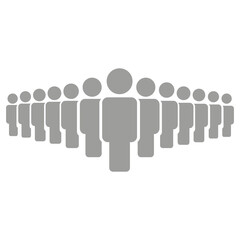 Flat illustration. Avatar, user profile, gender neutral silhouette. Gray icon of thirteen gender neutral people. Suitable for social media profiles, icons, screensavers and as a template...