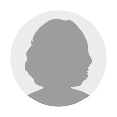 Flat illustration in grayscale. Avatar, user profile, person icon, profile picture. Suitable for social media profiles, icons, screensavers and as a template...