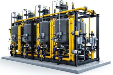 Fototapeta premium Complete set of pressure vessel equipment