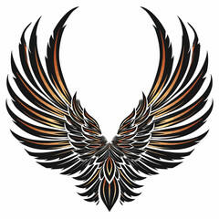 Obraz premium tribal vector wing on white