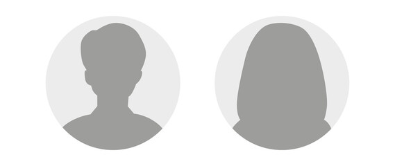 Flat illustration in grayscale. Avatar, user profile, person icon, profile picture. Suitable for social media profiles, icons, screensavers and as a template... © TA Sydoruk