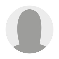 Flat illustration in grayscale. Avatar, user profile, person icon, profile picture. Business profile of a woman. Suitable for social media profiles, icons, screensavers and as a template...