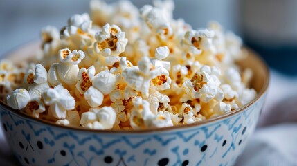 Bowl Filled With Popcorn.