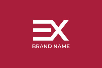 Obraz premium EX letter forward arrow sign infinity icon logo, letter X home icon logo, home service geometric logo, logomark, letter E cross medical logo