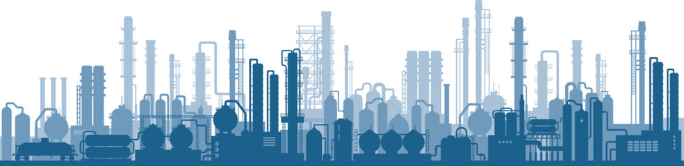 Oil gas industry background. Horizontal seamless pattern. 