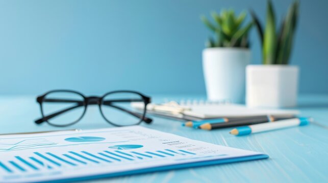 Executive summary on light blue background
