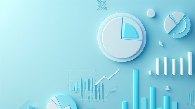 Key performance indicators on light blue background