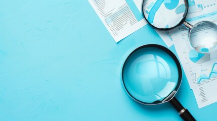 Market research findings on light blue background