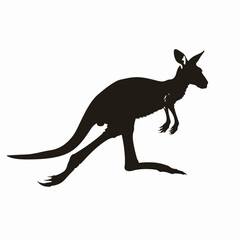 Fototapeta premium Kangaroo Silhouette Illustration